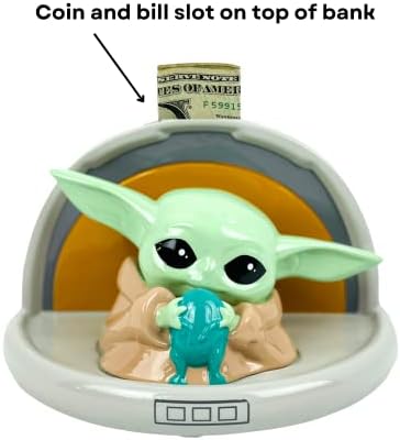 Star Wars Mandalorian Baby Yoda Piggy Bank za dječake i djevojčice, velika banka za novčiće dijete