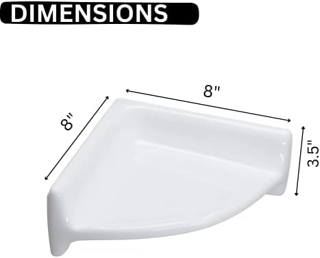 Bijela keramička ladica za jelo za sapun za kupaonicu, kuhinja praonica rublja, organizator za pohranu kupaonice pravokutni oblik kvadratnih
