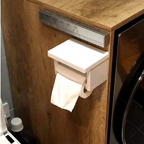 WSZJJ Drveni toaletni papir držač-zid-zid-montiranog stalak za rolni stalak s drvenom policama za pohranu za modernu kuhinju i dekor