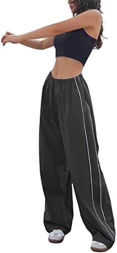 Lianlive ženske padobranske hlače široke noge vrećice Y2K staze za žene