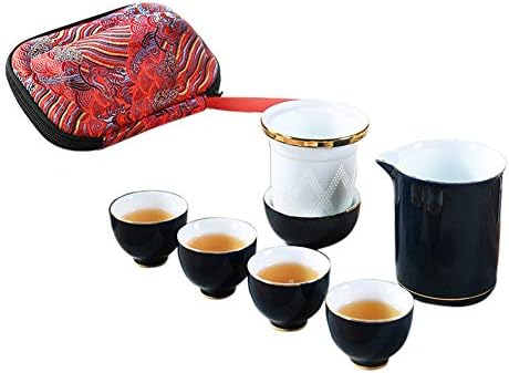 ručno izrađeni keramički čaj čaše Ponovno kineski kungfu čaj Pot Set Art Work za putopis s filtrom
