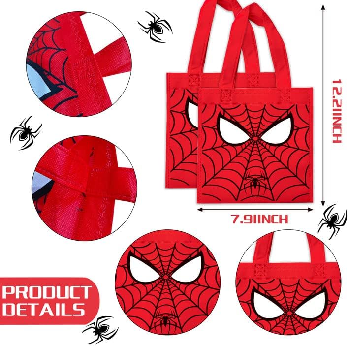 20 računala netkane torbe pauk poklon torbe torbi za dobro uporabu, poslastice slatkiša za paukove rođendanske zabave Dekoracija za