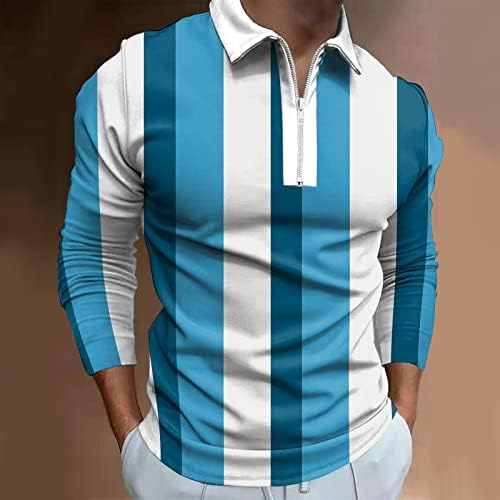 XXZY FALL PO-LO majice za muškarce modno modno labavo zatvarači 3D digitalna košulja za izvedbu dugih rukava muškarci muškarci