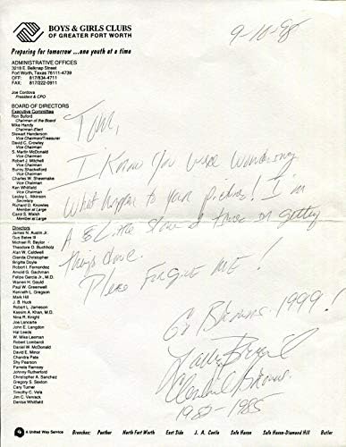 Larry Braziel 1978. USC državni prvak Cleveland Browns potpisao je pismo s autogramom - NFL Autografirani razni predmeti