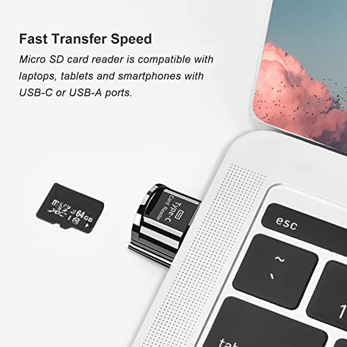 Uređaj za čitanje kartice Micro SD čitač kartice BorlterClamp USB C TF, čitač memorijskih kartica i USB C na Micro SD sa adapterom