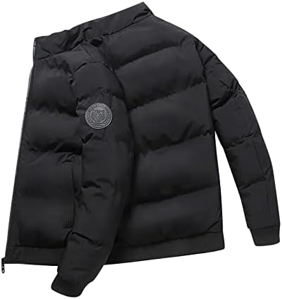 Nbxnzwf rever kaput muškarac preveliki pamuk vanjska jakna s puhačem dugi rukavi trendi zip up udobna mekana boja zima zima