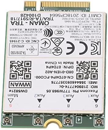 DW5821E 3G/4G/5G bežična kartica, WiFi kartica mrežnog adaptera, za PCI Express M.2 Specifikacija 3042 Tip tipka.B Utor, za PC, prijenosna