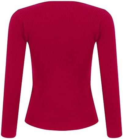 Ženski džemper prsluk s gumbom V-izrez s dugim rukavima košulja s košuljama košulja za košulje
