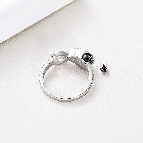 Heeqing ae312 1pcs mini prsten drži voljene pepeo pepeo kremiranje urn prsten za žene prsten memorijalni nakit memorijal čuvanje