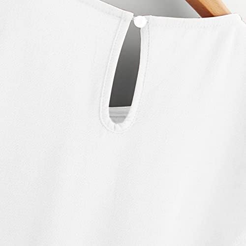Ženski topovi 2023. ljetne modne košulje kratkih rukava seksi šifonska tunika s patentnim zatvaračem s izrezom u obliku slova u, Ležerne