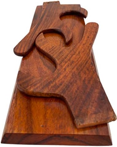 Qt s prikaz khukuri/kukri drveni stand-dva sloja ručno izrađena drvena kukri postolje za ukrasni kukri veličina oštrica 5-8 inča.