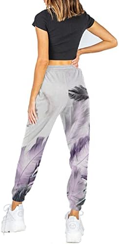 RONGXI žene džepne hlače Twistens Tiskane udobne visoke vježbe treninga Atletic Lounge hlače za žene