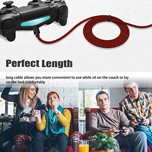 AOSOK PS4 kabel za punjač kontrolera, dugi kabel za punjenje dugih 6ft za PlayStation 4 punjač/PS4 Slim/Pro bežični kontroleri/Xbox