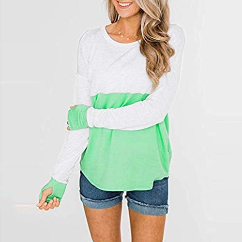 Žene Plus Size jednobojni pulover vrhovi bluza s okruglim vratom dugih rukava košulja