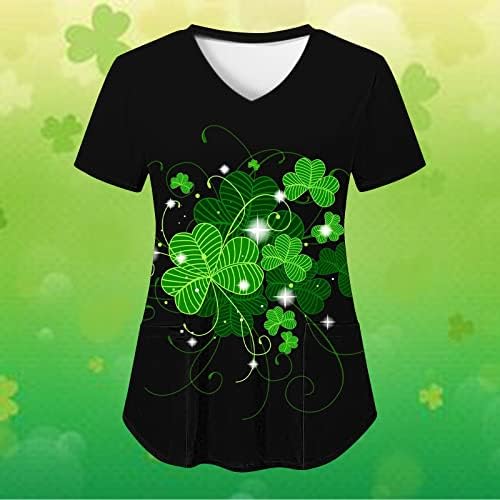 Ženska Irska zelena majica za Dan svetog Patrika s okruglim vratom i kratkim rukavima Gornji dijelovi ženska radna odjeća Majice elegantne