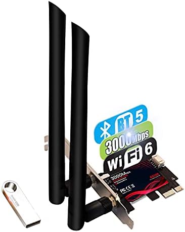TEROW ROW076 WIFI 6 PCIE WIFI kartica 3000Mbps Bluetooth 5.0 | 802.11AX | Intel Ax200 Dual Band 2,4G/574M 5,8G/2400M bežična mreža
