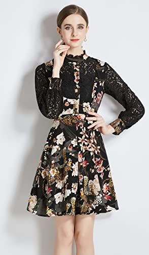 Ženska ležerna Mini haljina s okruglim/u obliku slova u obliku slova U S cvjetnim printom u obliku slova U u obliku slova U u obliku