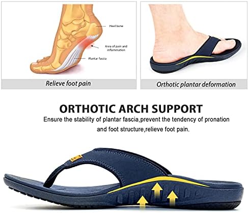 Ortopedske sandale za plantarni fasciitis, japanke za muškarce sa supinatorom-Muške sandale za tange u zatvorenom i na otvorenom s