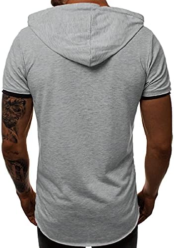 Oioloyjm bluza s kratkim rukavima pamuk Moderni džepovi Školska košulja meka udobna plus majica s kapuljačom od kapuljača