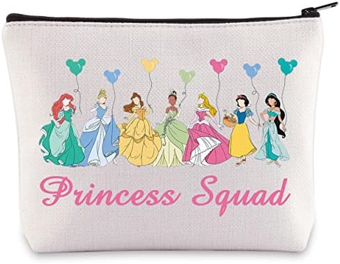 BWWKTOP princeza Squad Cosmetic Makeup torba Princess Group Darovi Belle & Ariel & Tiana & Aurora Topper Tog BOATPER Torba princeza