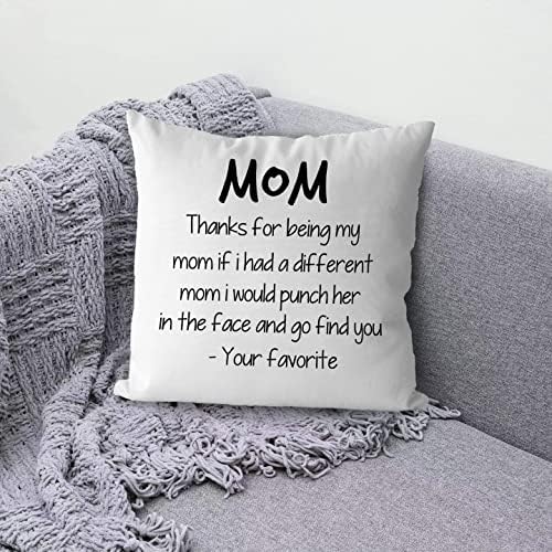 Keuspi smiješne mama citati hvala što ste mi mama dekor ukrasna jastuka za bacanje jastuka za jastuk 18x18 inč, smiješna mama rođendan