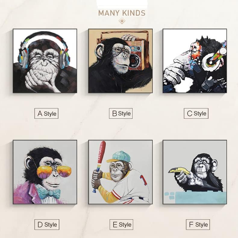 Gorilla slika crtani film Gorilla Dekoracija slika gorilla tiskana slika Art slikanje dnevne sobe spavaća soba Spajanje zidnih ukrasa
