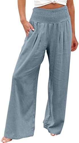 Yoga hlače za žene plus veličine visokog struka Capri hlače Casual široke hlače za noge Rasteg