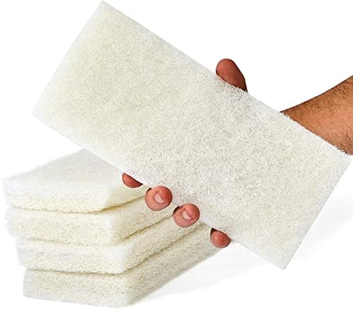 Ne-ogrebotina najlona za pročišćavanje jastučića za zamjenu, bijela 5 pakiranja 6 * 3,5 inča