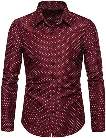 XXBR 2023 Nova muški košulja s dugim rukavima modna cvjetna majica vitka košulja dugi rukavac za muškarce košulje