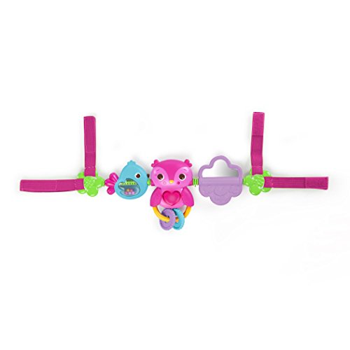 Bright započinje prometne ptičice nosača igračaka s igračkama, uz to igračka sa svjetlima, uzraste novorođenčeta +, ružičasta