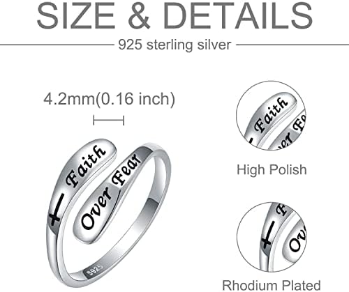 Inspirativni podesivi prstenovi od 925 srebrnog srebra-poklon za nakit za žene i djevojke koji potiče individualnost