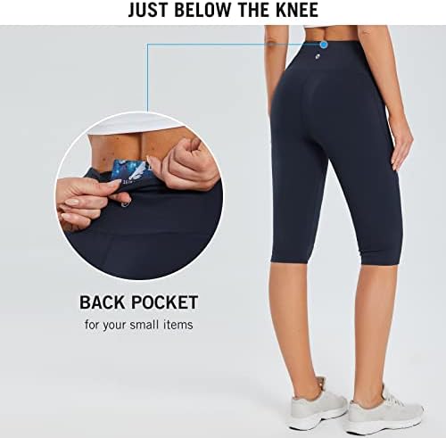 Ženske Capri gamaše dužine koljena do koljena s džepovima za ležerne ljetne satove joge