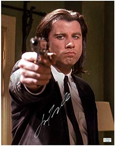 John Travolta Autografid Pulp Fiction Vincent Vega Hitman 11x14 Fotografija