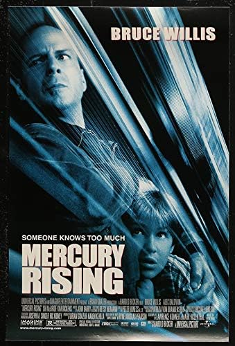 Mercury Rising - 11 X17 originalni promotijski plakat Mint 1998 Bruce Willis