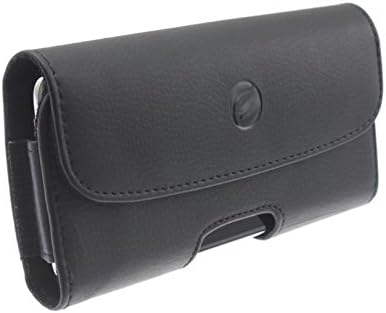 Crna kože nosač bočnog poklopca zaštitne torbice za torbicu za prave razgovore Samsung Galaxy S6 - Ravni razgovor Samsung Galaxy S7