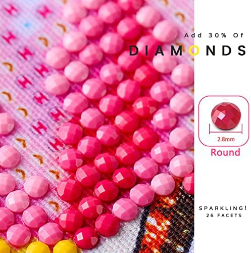 Zgmaxcl Diamond Boight Kits za odrasle za odrasle okrugle pune bušilice Tiger Diamond Dots ukrasi za dom za dnevnu sobu 70,9 x 23,6inch