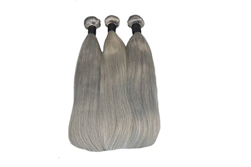6. razred brazilska Djevičanska kosa ravna ljudska kosa tkanje 3 punđe 22 inča srebrno sive boje pakiranje od 3