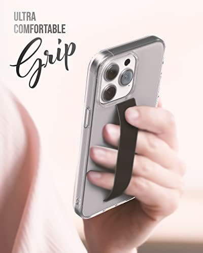 Utvrđena futrola za petlju za prst dizajnirana za iPhone 14 Pro Max kućište s držačem telefona za ruke - Crystal Clear