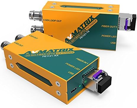 Avmatrix Fe1121 3G-SDI Optički ekstenzijski ekstender Lokalni SDI petlja i dvostruki SDI izlazi i podržava 3G/HD/SD SDI signali