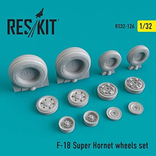 Reskit RS32-0126-1/32 F-18 Super Hornet Wheels Set Scale Scale Plastic Model Kit