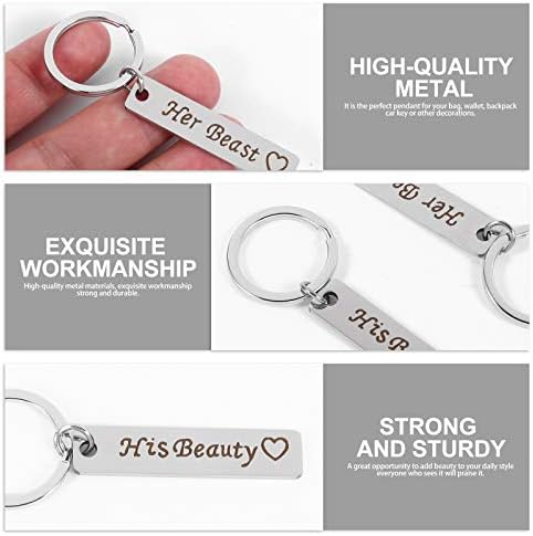 2pcs par ljubavnih dizajnerskih privjesaka za ključeve Modni privjesci za automobilske torbe poklon metalni privjesci za ključeve za
