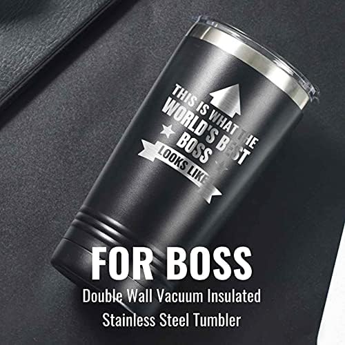 OneBttl Boss Pokloni za muškarce, 20oz ugravirani od nehrđajućeg čelika izolirana putnička šalica, savršena ideja za šefa za muškarce/muškarce