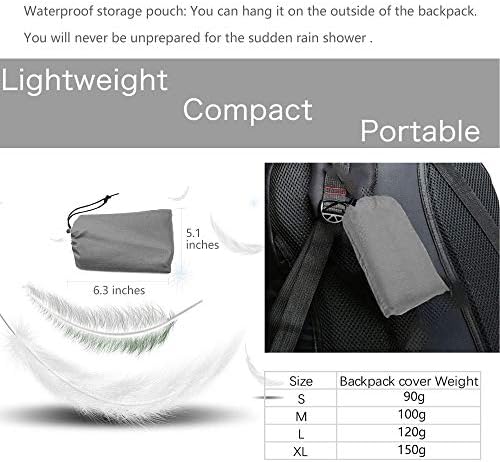 WSZCML ruksak za ruksak kiša prekriven nadograđeni vodootporni ruksački poklopac s podesivim poprečnim remenom i ojačanim slojem za