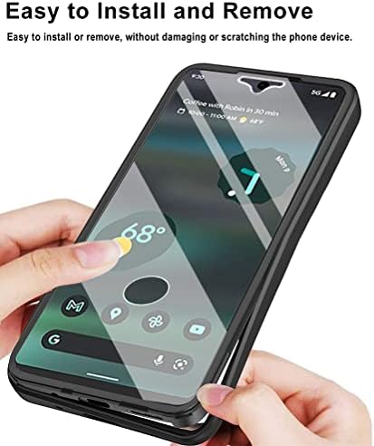 Slučaj za telefon Eilkmcre za Google Pixel 6A, ultra tanki prozirni poklopac s ugrađenim zaštitnikom zaslona Slim Soft TPU BUMPER SHOTCHET