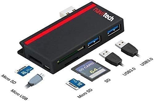 Laptop / tablet Navitech 2 u 1 USB 3.0 / 2.0 hub-adapter / ulaz Micro USB čitač kartica SD / Micro SD kartice Kompatibilan s prijenosnim
