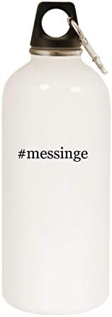 Proizvodi Molandra Messsinge - 20oz hashtag boca od nehrđajućeg čelika bijela voda s karabinom, bijela