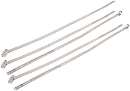 X-DREE 5PCS od 150 mm do 190 mm raspon stezanja 12 mm širina metalnog crijeva stezanje srebrnog tona (5pcs 150 mm a 190 mm rango de