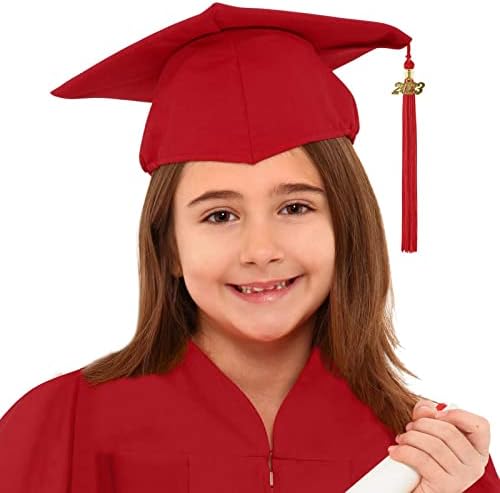 Tassel unisex godinama djevojčica šešir Veličina vrtića kapica elastična maturant predškolske ustanove s 2022 Kids Fireman Hat i