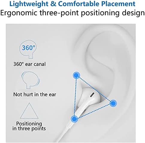 2 pakiranje Apple Earbuds Slušalice ožičene s munjama [Apple MFI certificirani] iPhone slušalice kompatibilne s iPhoneom 14/13/12/SE/11/XR/XS/X/8/8/7-all-iOS