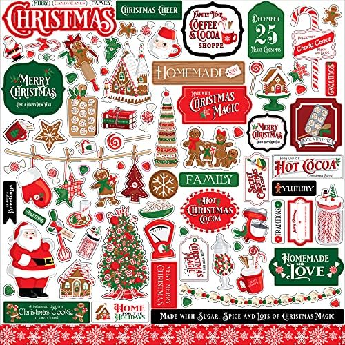 Echo Park Paper Company Christmas Cheer Element naljepnica, Multi